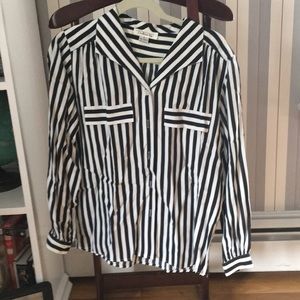 Stripe Talbots blouse